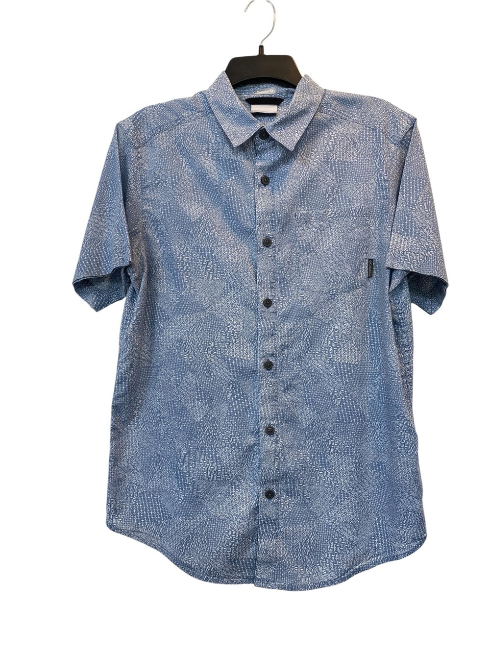 Columbia Men's size small Regular fit Blue Cotton Short-Sleeve Button-Down Shirt
